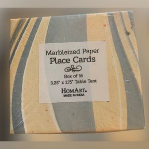 Marbleized Paper Place Cards, Box of 16
